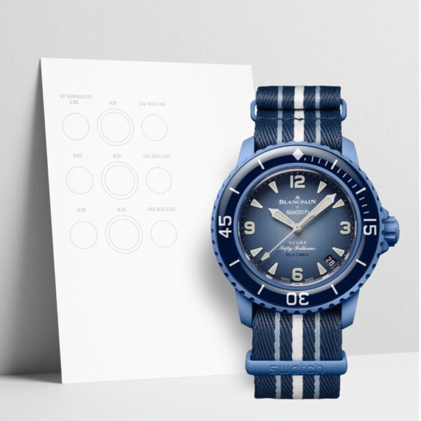 WATCHSHELLS SWATCH SCUBA FIFTY FATHOMS ATLANTIC OCEAN 42MM WATCH PROTECTION FILM