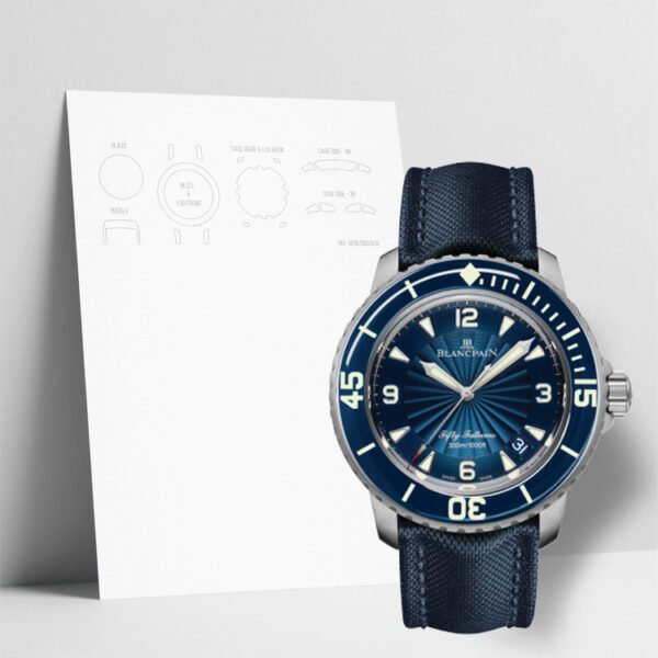 WATCHSHELLS BLANCPAIN FIFTY FATHOMS 5015A 3630 63B 45MM WATCH PROTECTION FILM