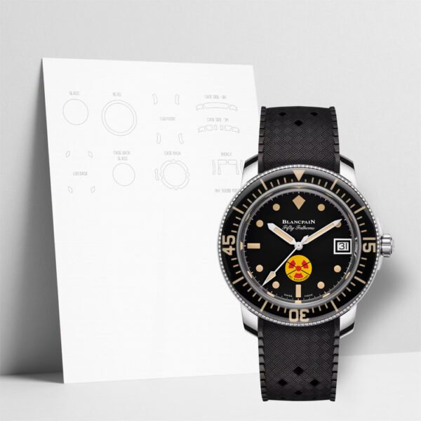 WATCHSHELLS BLANCPAIN FIFTY FATHOMS 5008D 1130 B64A 40MM WATCH PROTECTION FILM