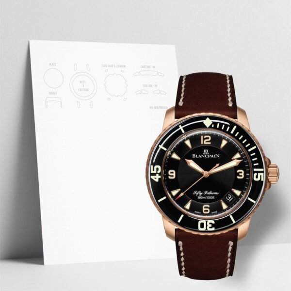 WATCHSHELLS BLANCPAIN FIFTY FATHOMS 5015A 3630 63B 45MM WATCH PROTECTION FILM