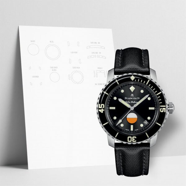 WATCHSHELLS BLANCPAIN FIFTY FATHOMS 5008 1130 B52A 40MM WATCH PROTECTION FILM