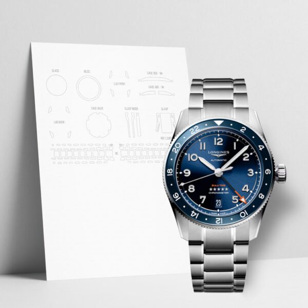 WATCHSHELLS LONGINES SPIRIT ZULU TIME L3.802.4.93.6 39MM WATCH PROTECTION FILM