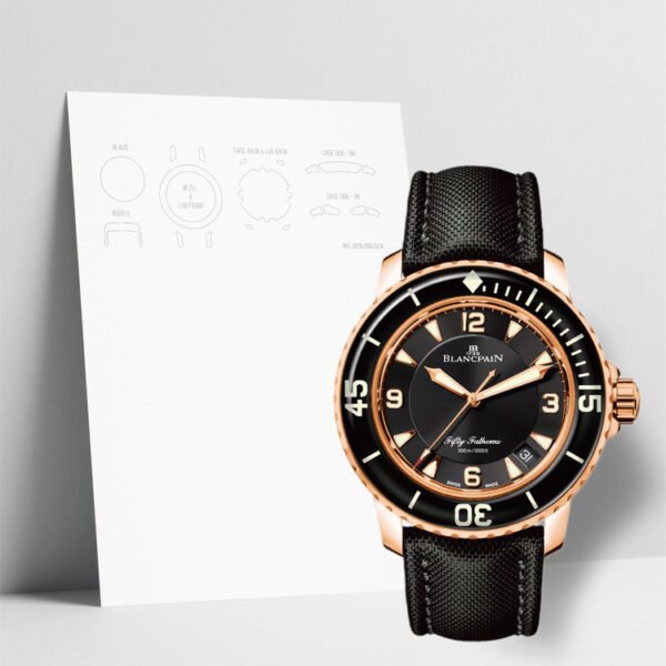 WATCHSHELLS BLANCPAIN FIFTY FATHOMS 5008D 1130 B64A 40MM WATCH PROTECTION FILM